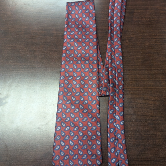 Men's Red Patterned Tie - Picture 1 of 7